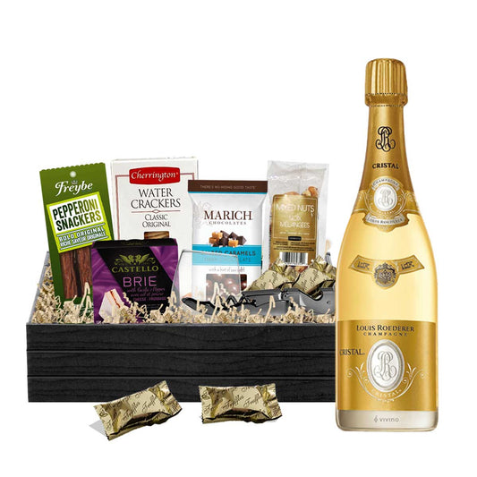 TAG Liquor Stores BC - Cristal Brut Champagne Louis Roederer 750ml Gift Basket
