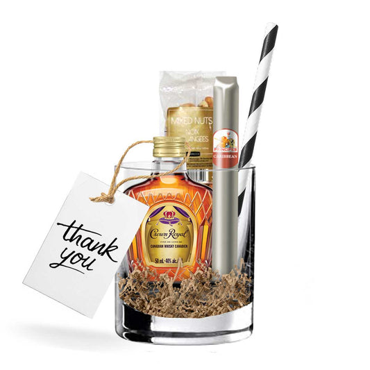 Crown Royal Whisky Highball Gift Set with Cigar