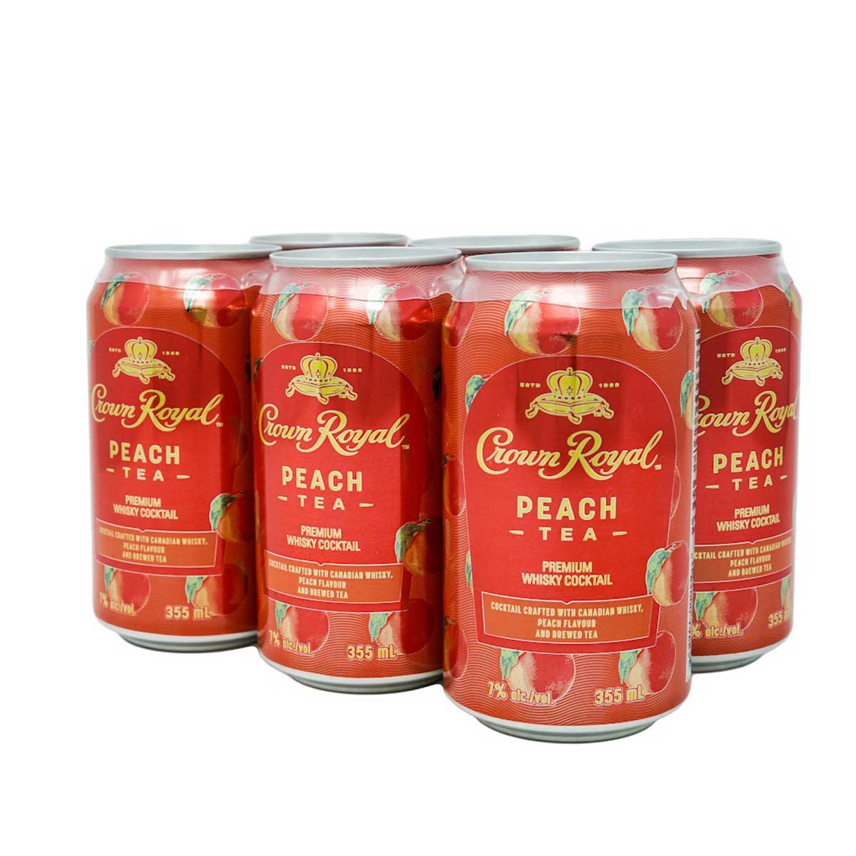 TAG Liquor Stores BC-CROWN ROYAL PEACH TEA 6 CANS