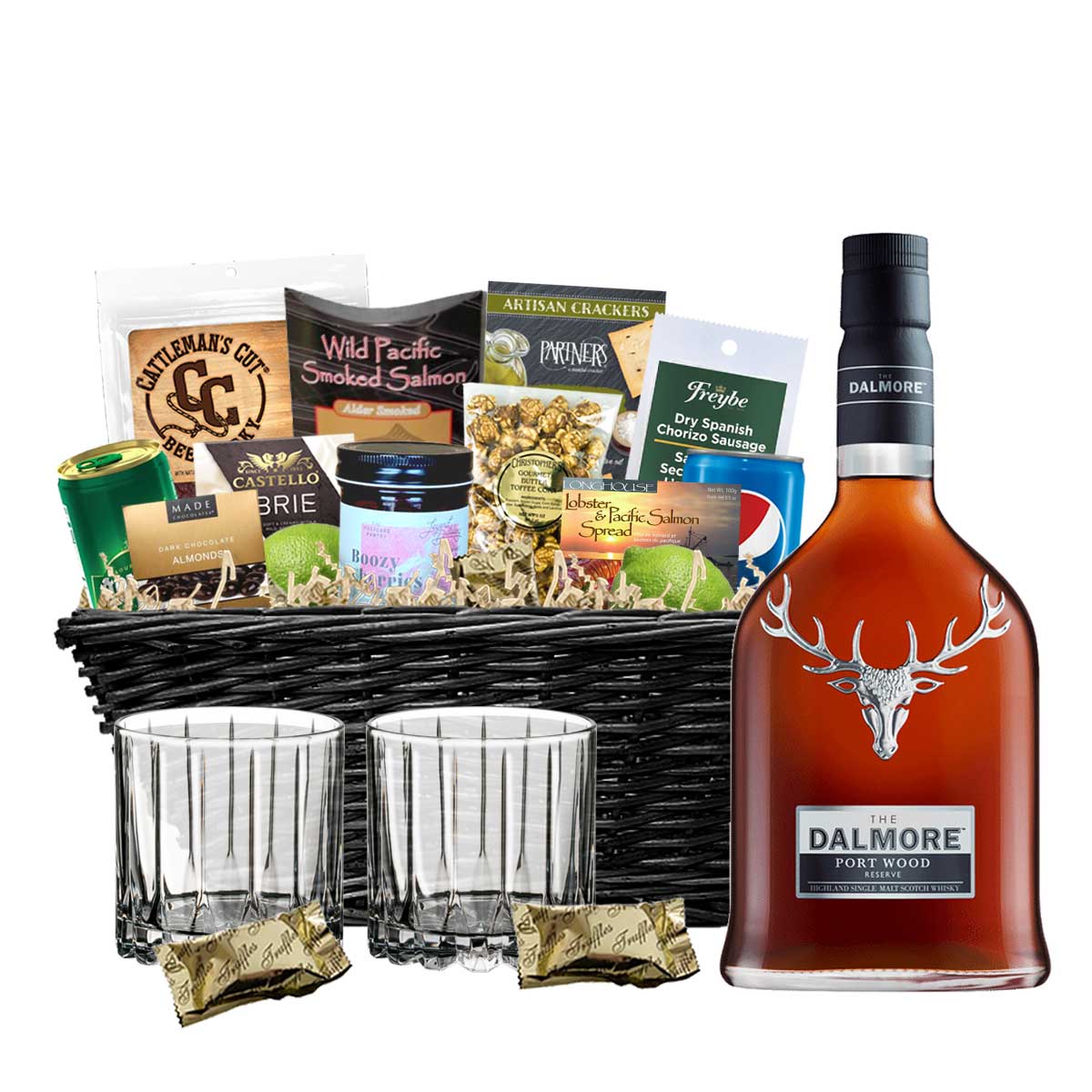 TAG Liquor Stores BC - Dalmore Port Wood Reserve Scotch Whisky 750ml Gift Basket