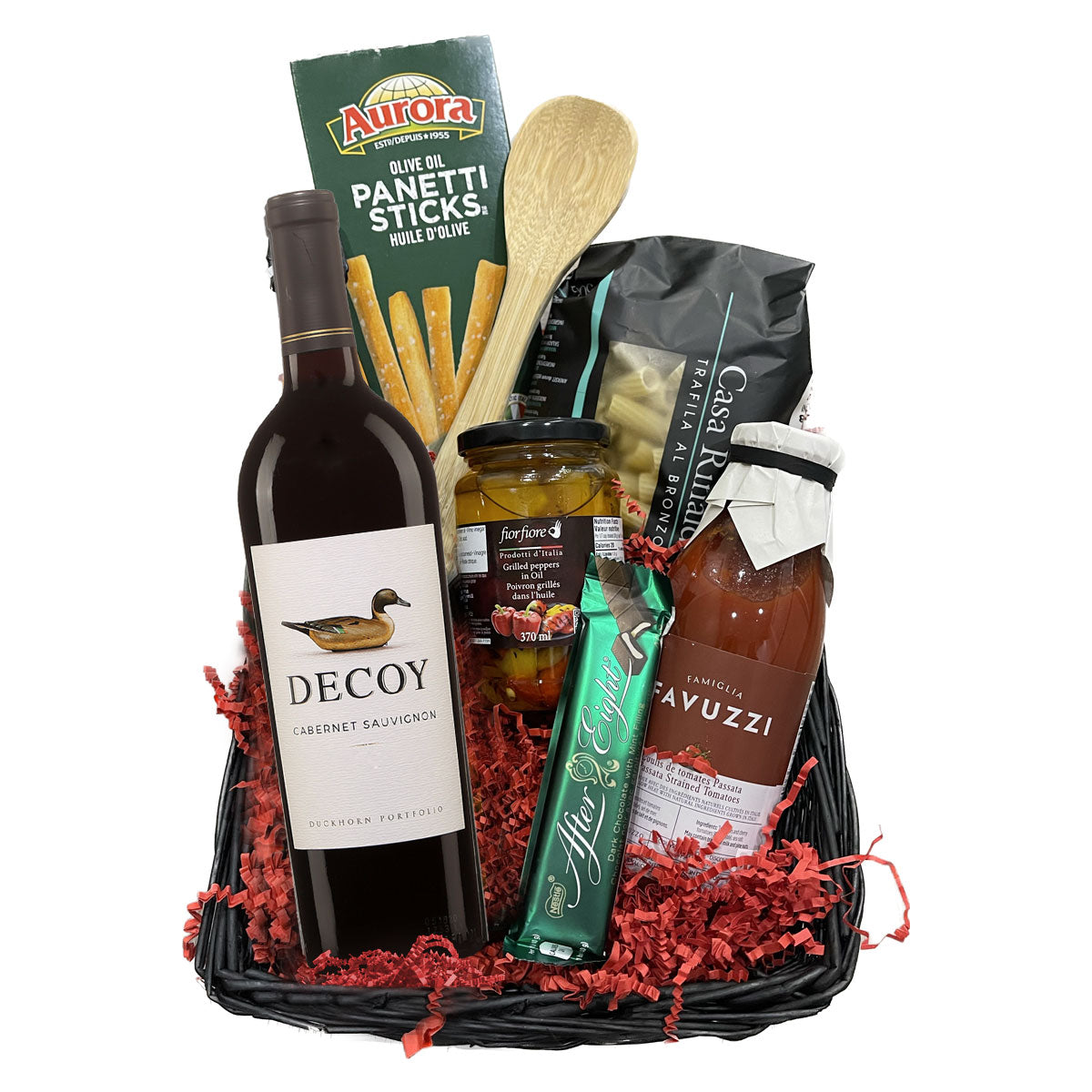 TAG Liquor Stores BC - Pasta Night Gift Basket (Decoy Cabernet Sauvignon 750ml)