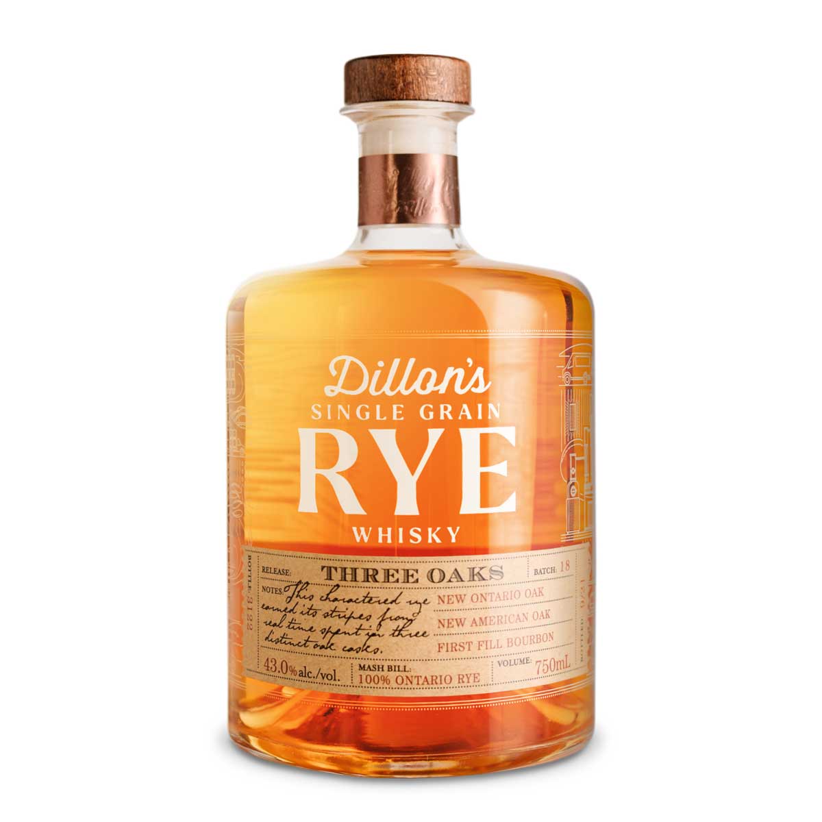 TAG Liquor Stores BC - Dillon's Single Grain Rye Whisky 750ml