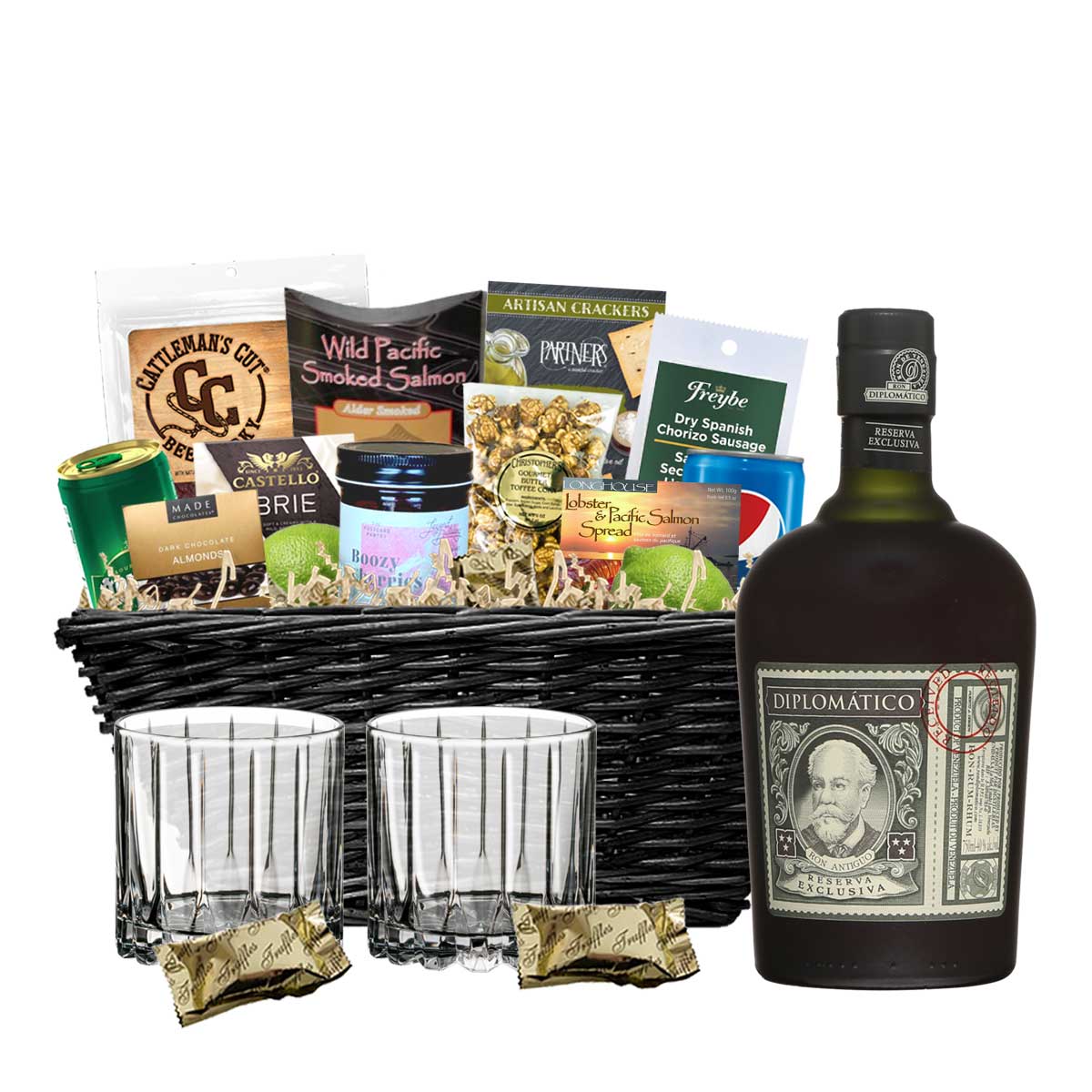 TAG Liquor Stores BC - Diplomatico Reserva Exclusiva Rum 750ml Gift Basket