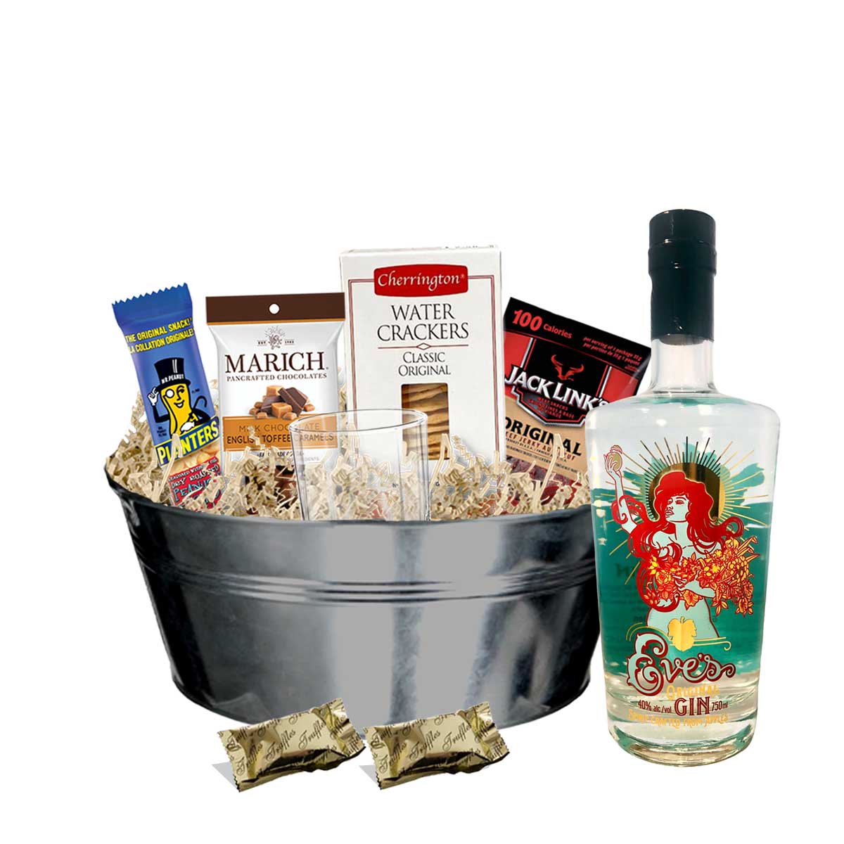TAG Liquor Stores BC - Forbidden Spirits Eve's Original Gin 750ml Gift Basket