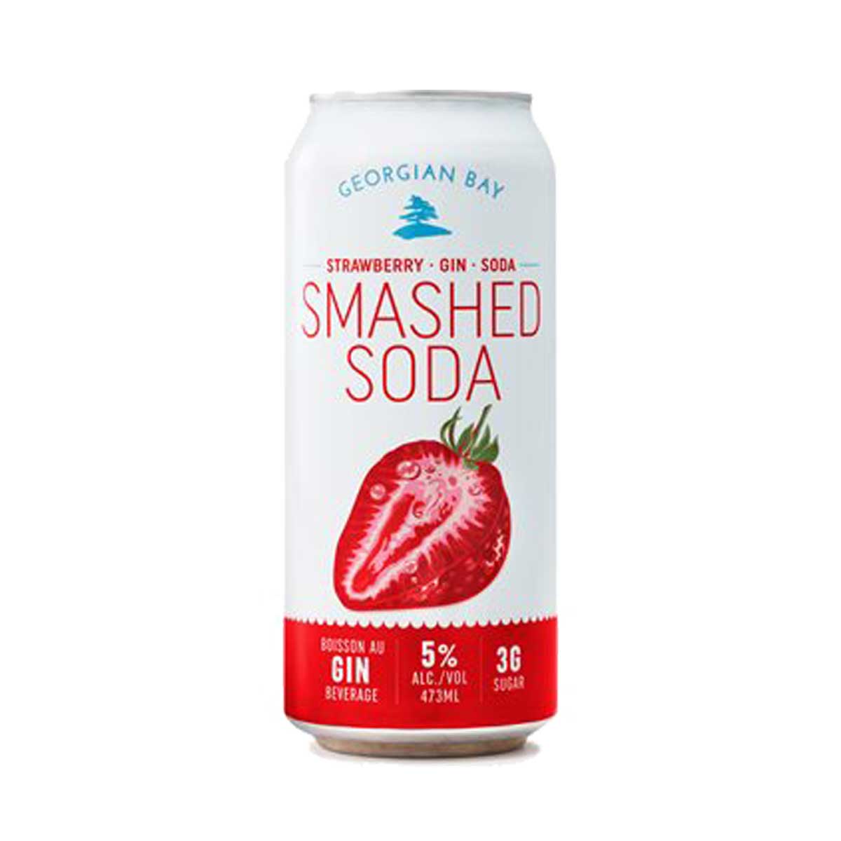 TAG Liquor Stores BC-Georgian Bay Strawberry Smashed Soda 473ml Can