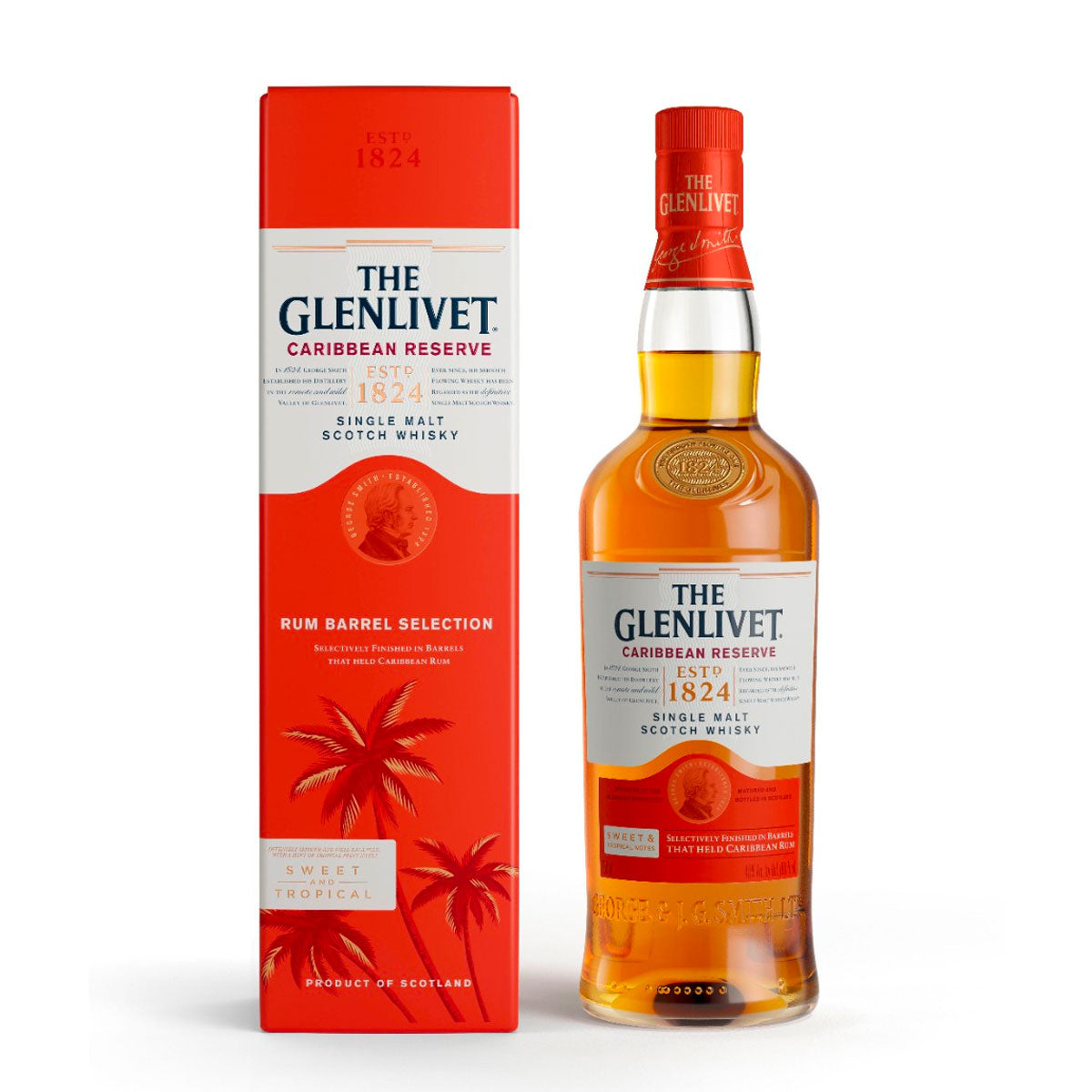 TAG Liquor Stores BC-GLENLIVET CARIBBEAN RESERVE SINGLE MALT SCOTCH 750ML