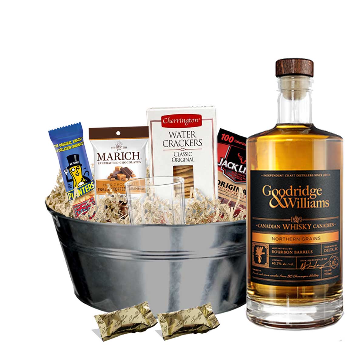 TAG Liquor Stores BC - Goodridge & Williams Northern Grains Canadian Whisky 750ml Gift Basket