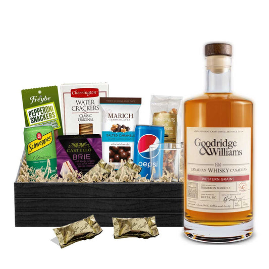 TAG Liquor Stores BC - Goodridge & Williams Western Grains Canadian Whisky 750ml Gift Basket