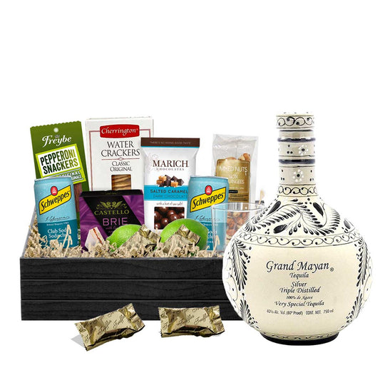 TAG Liquor Stores BC - Grand Mayan Silver Tequila 750ml Gift Basket