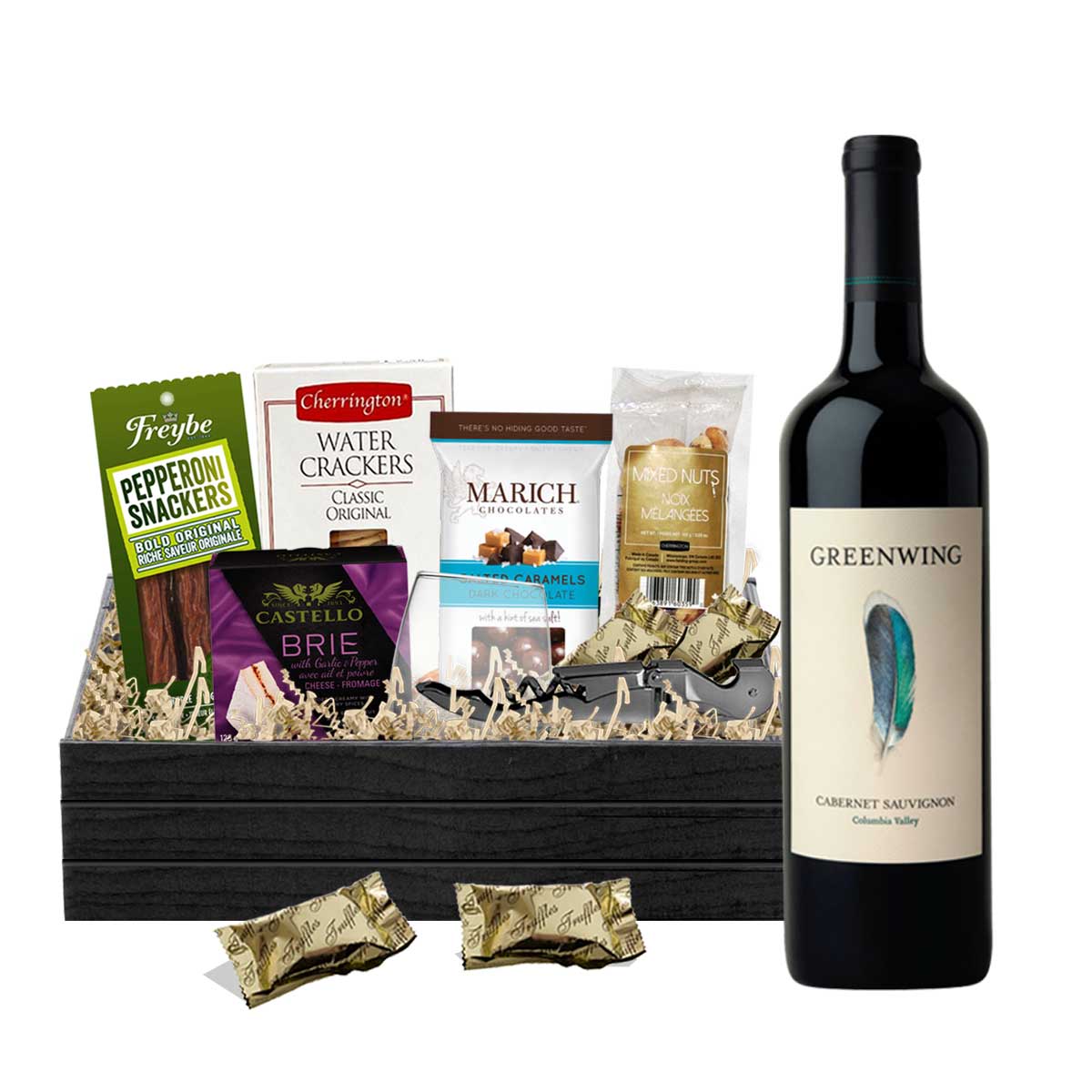 TAG Liquor Stores BC - Greenwing Cabernet Sauvignon 750ml Gift Basket