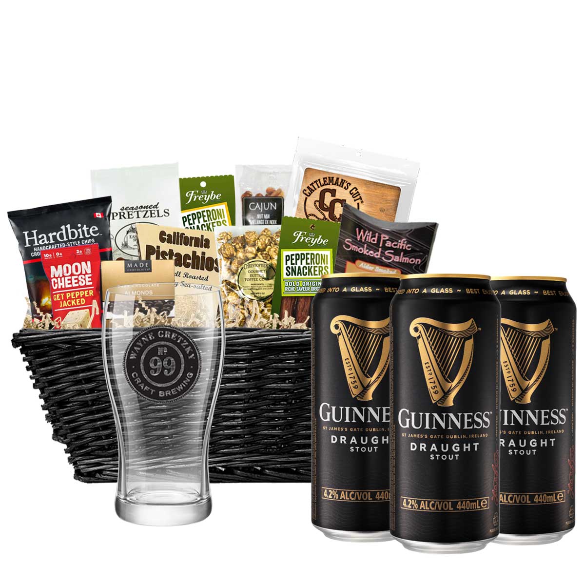 TAG Liquor Stores BC - Guinness Draught Stout Gift Basket 4 x Cans
