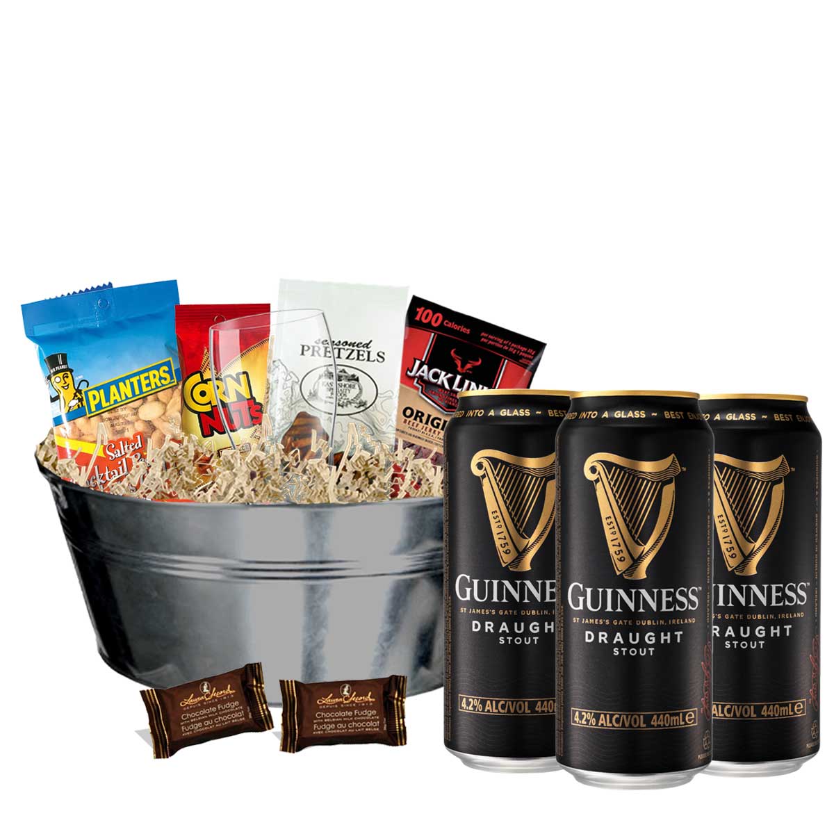 TAG Liquor Stores BC - Guinness Draught Stout Gift Basket 4 x Cans