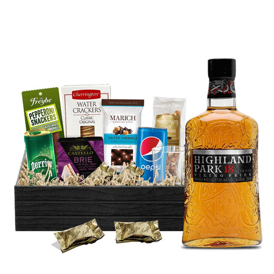 TAG Liquor Stores BC - Highland Park 18 Year Old Single Malt Scotch Whisky 750ml Gift Basket