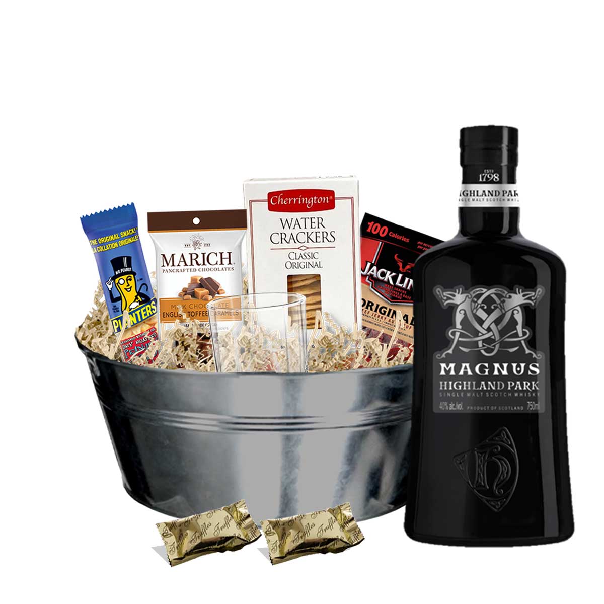 TAG Liquor Stores BC - Highland Park Magnus Single Malt Scotch Whisky 750ml Gift Basket