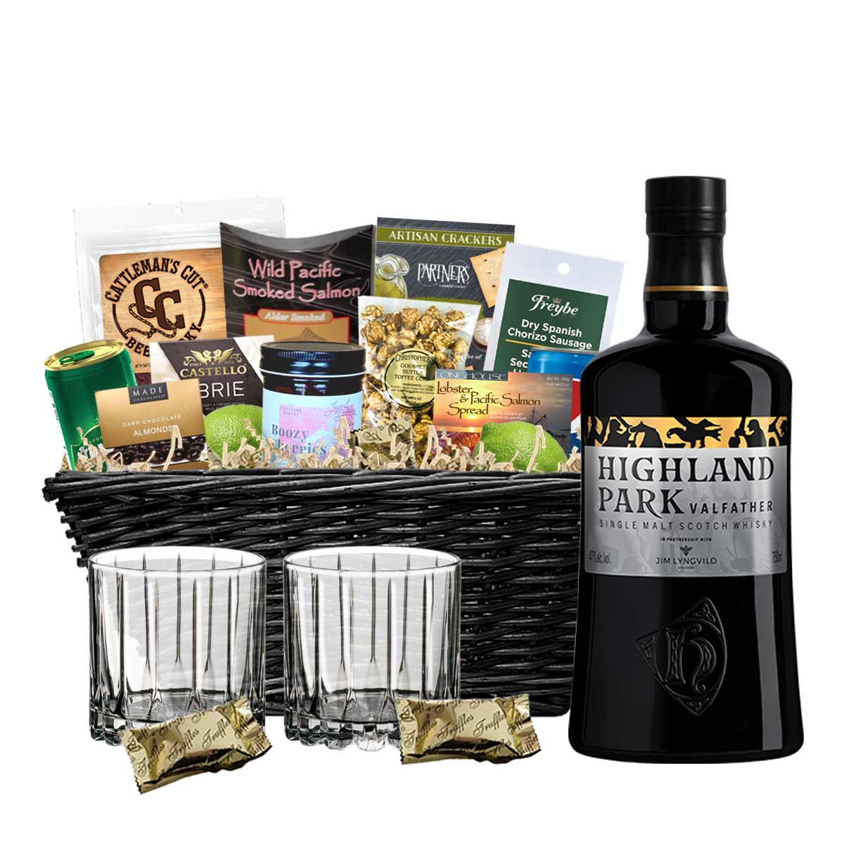 TAG Liquor Stores BC - Highland Park Valfather Single Malt Scotch Whisky 750ml Gift Basket