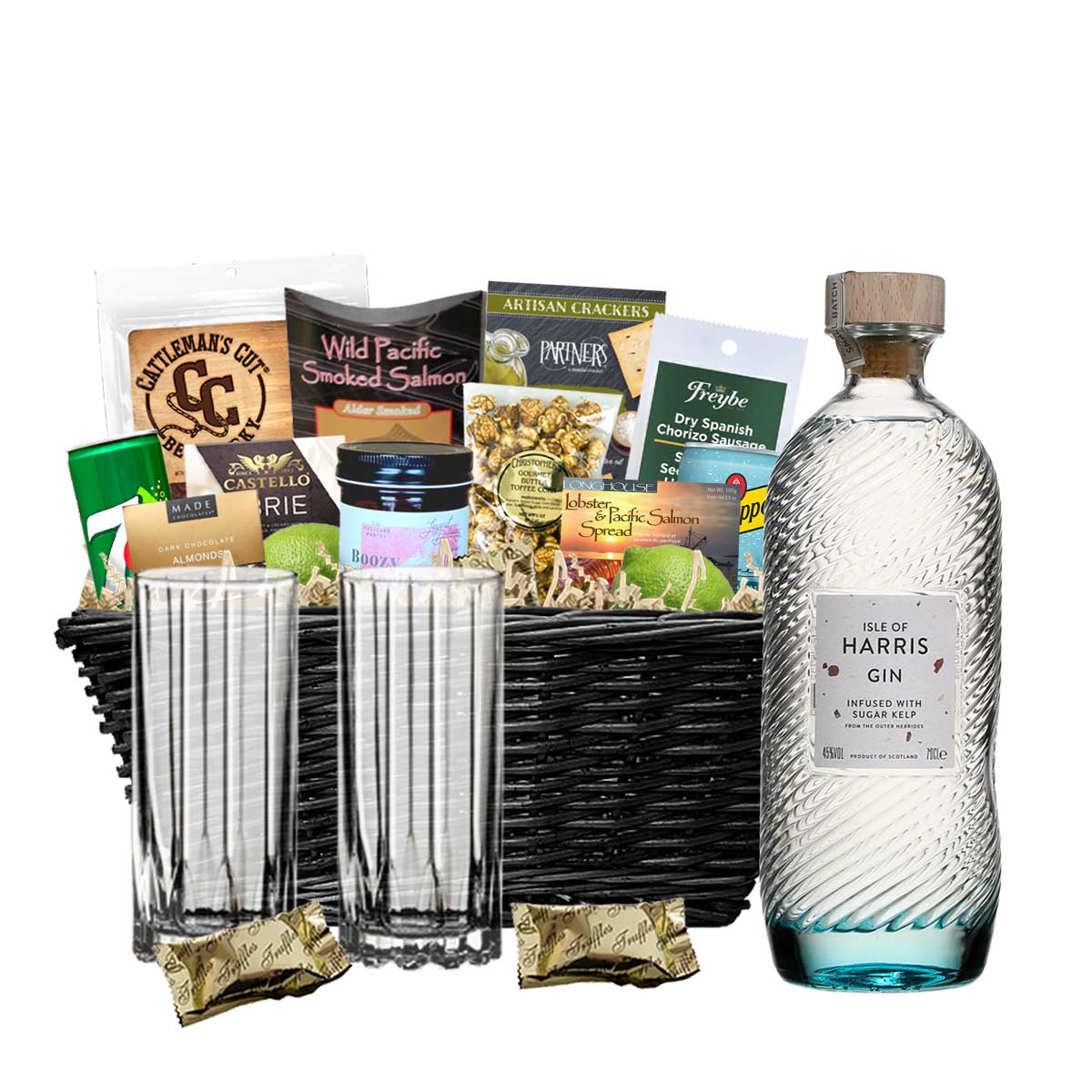 TAG Liquor Stores BC - Isle of Harris Gin 750ml Gift Basket