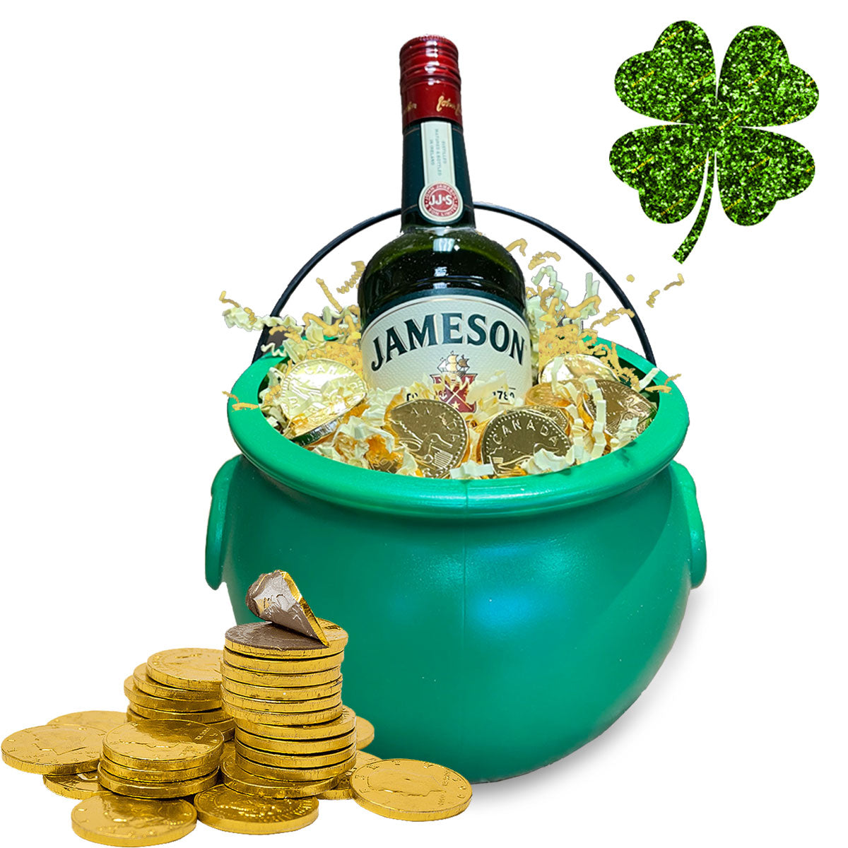 TAG Liquor Stores BC - Luck of the Irish Jameson Whiskey & Chocolate Coins Gift Set