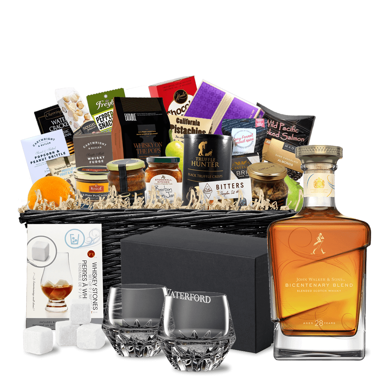 TAG Liquor Stores BC - John Walker & Sons Bicentenary Blend 28 year Scotch Whisky Ultra Luxe Gift Basket