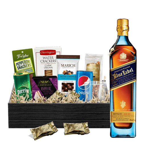TAG Liquor Stores BC - Johnnie Walker Blue Label Scotch Whisky 750ml Gift Basket