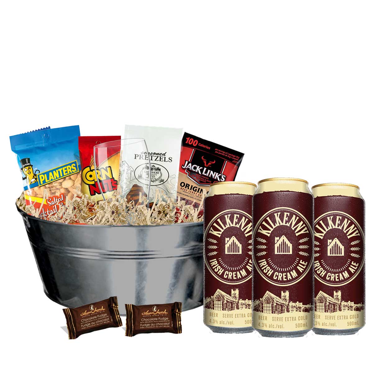 TAG Liquor Stores BC - Kilkenny Irish Cream Ale Gift Basket 4 x Cans