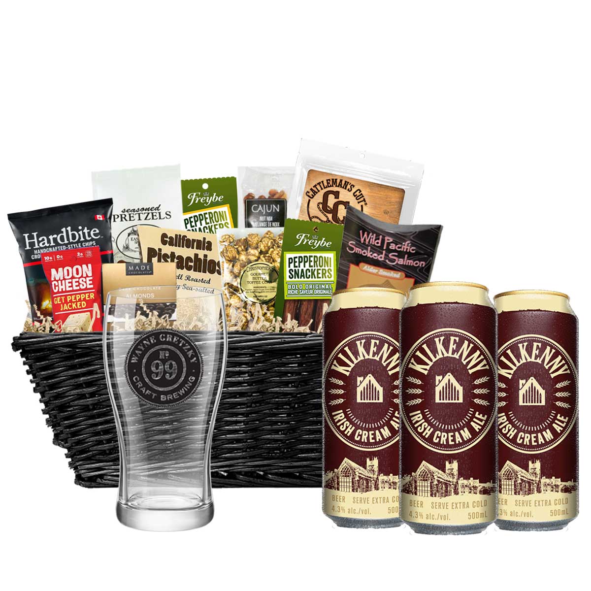 TAG Liquor Stores BC - Kilkenny Irish Cream Ale Gift Basket 4 x Cans