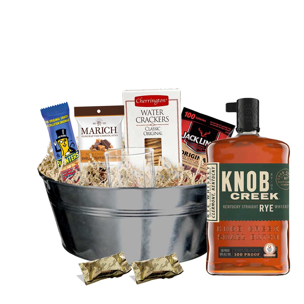 TAG Liquor Stores BC - Knob Creek Kentucky Straight Rye Whiskey 750ml Gift Basket