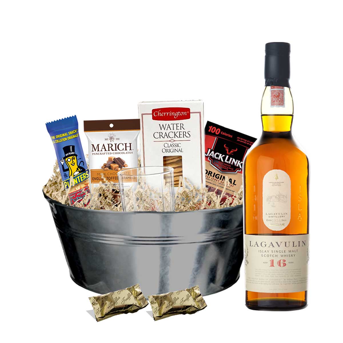 TAG Liquor Stores BC - Lagavulin 16 Year Old Scotch Whisky 750ml Gift Basket