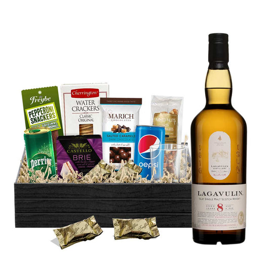TAG Liquor Stores BC - Lagavulin 8 Year Old Scotch Whisky 750ml Gift Basket