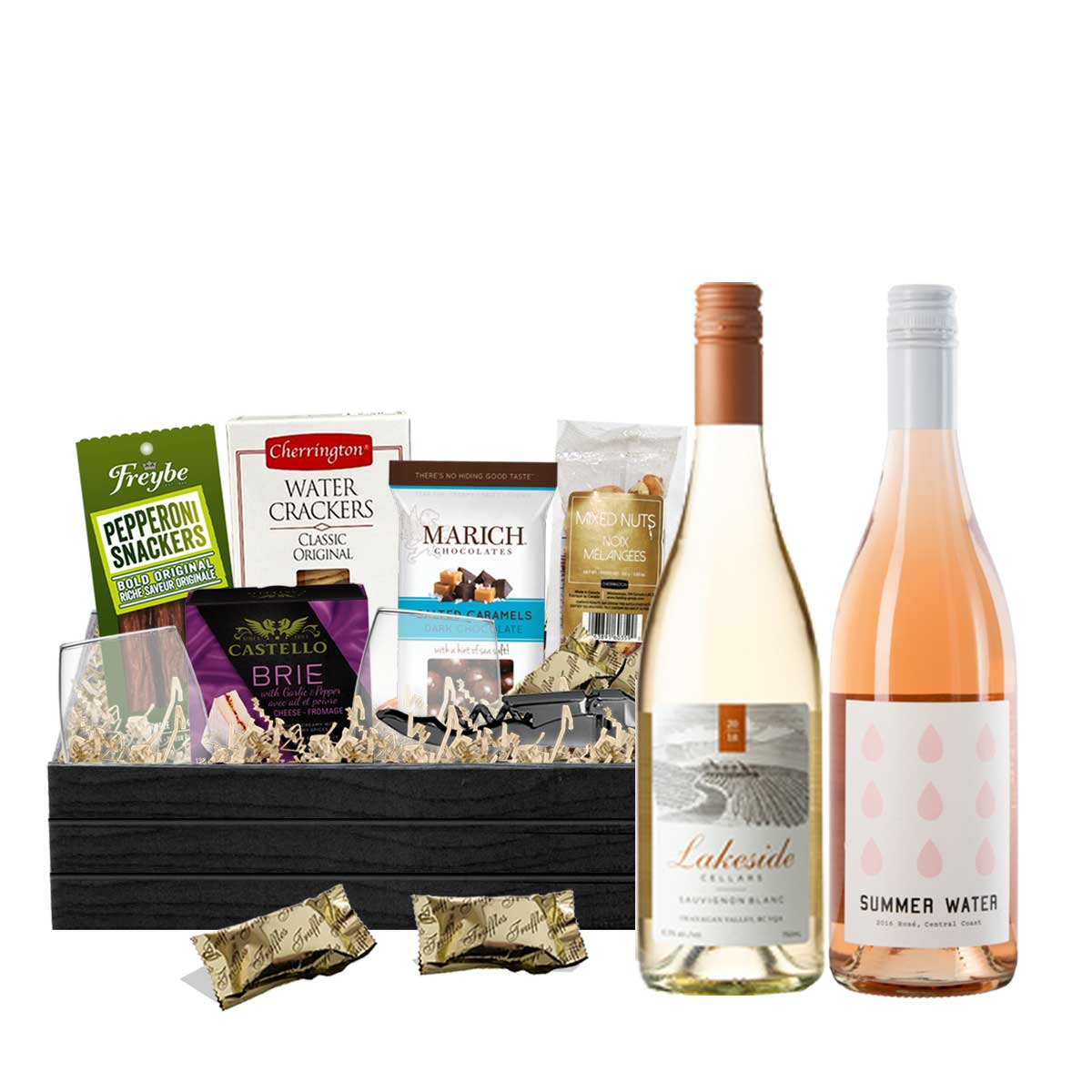 TAG Liquor Stores BC - Lakeside Sauvignon Blanc & Summer Water Rosé 750ml x 2 Gift Basket