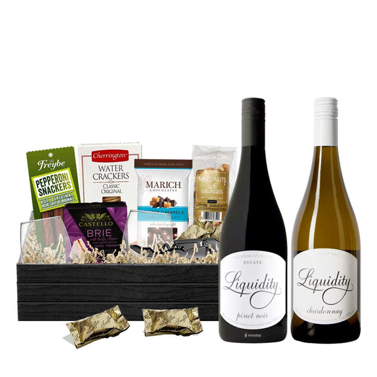 TAG Liquor Stores BC - Liquidity Pinot Noir & Liquidity Chardonnay 750ml x 2 Gift Basket