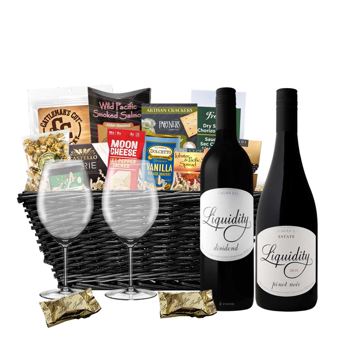 TAG Liquor Stores BC - Liquidity Dividend & Liquidity Pinot Noir 750ml x 2 Gift Basket