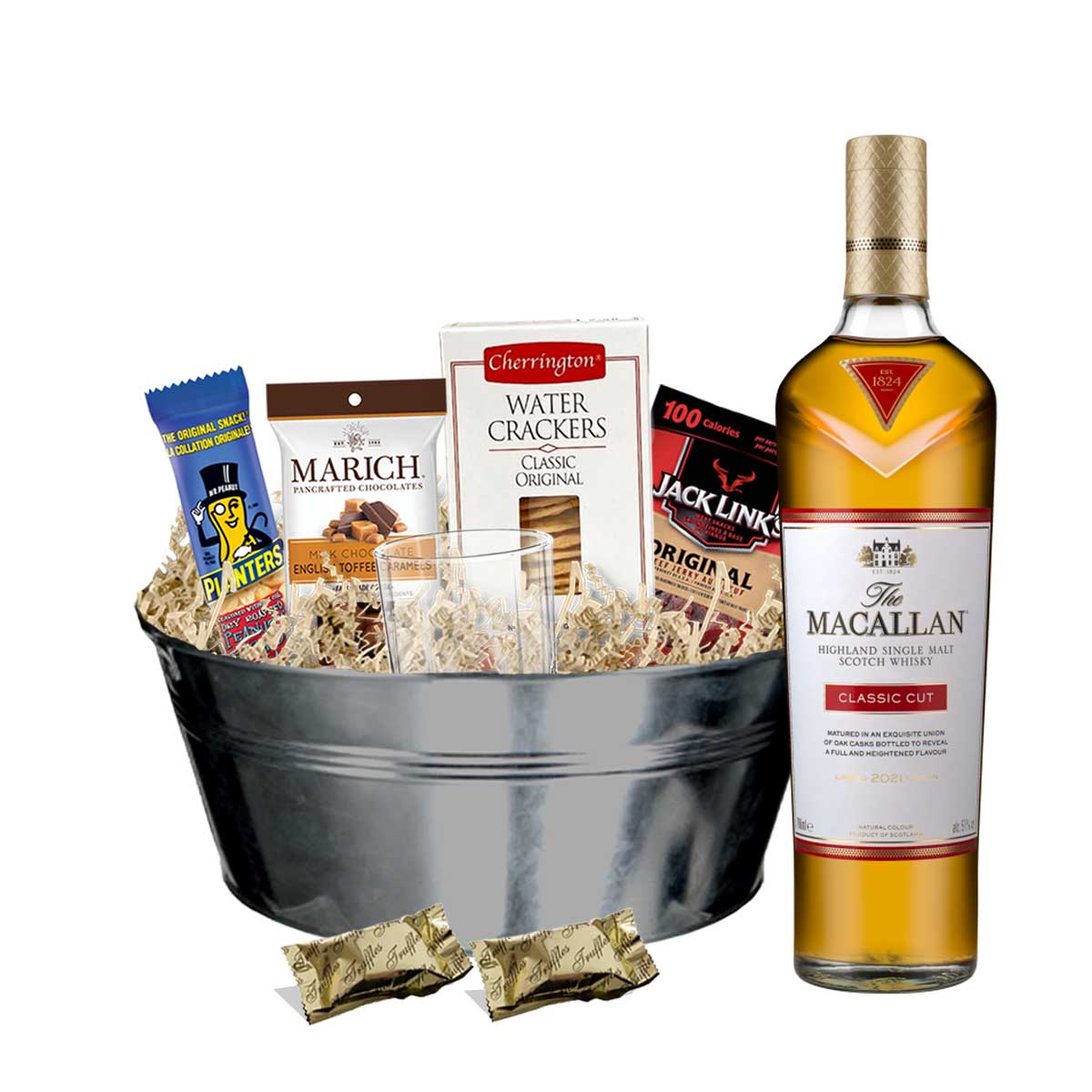 TAG Liquor Stores BC - Macallan Classic Cut Scotch Whisky 750ml Gift Basket