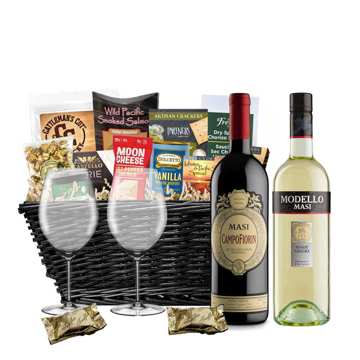 TAG Liquor Stores BC - Masi Campofiorin & Masi Medello Pinot Grigio 750ml x 2 Gift Basket
