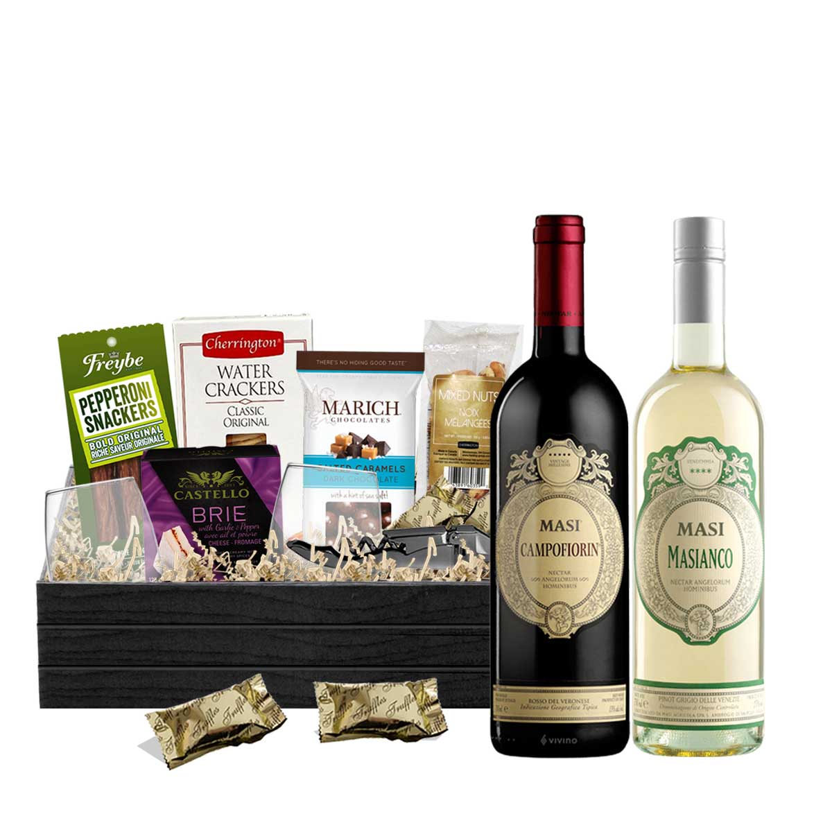 TAG Liquor Stores BC - Masi Campofiorin & Masi Masianco Pinot Grigio 750ml x 2 Gift Basket