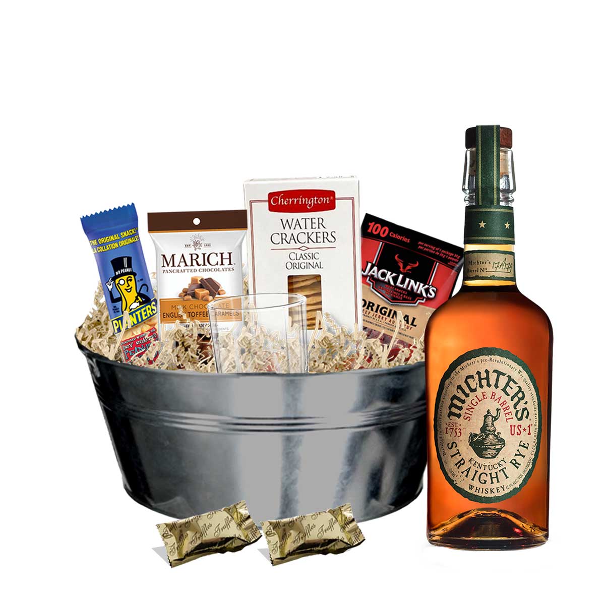 TAG Liquor Stores BC - Michter's Kentucky Straight Rye Whiskey 750ml Gift Basket
