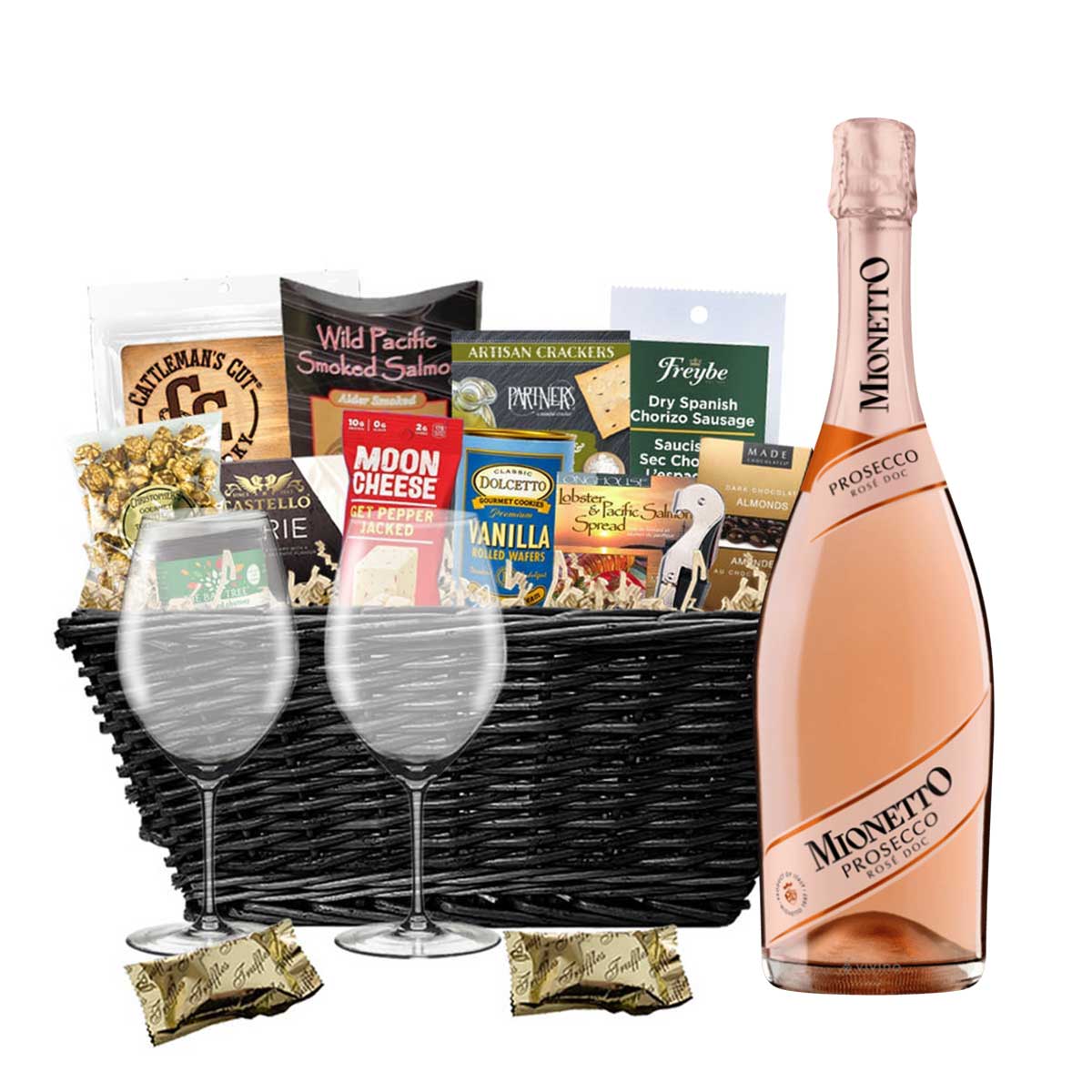 TAG Liquor Stores BC - Mionetto Rosé Prosecco 750ml Gift Basket