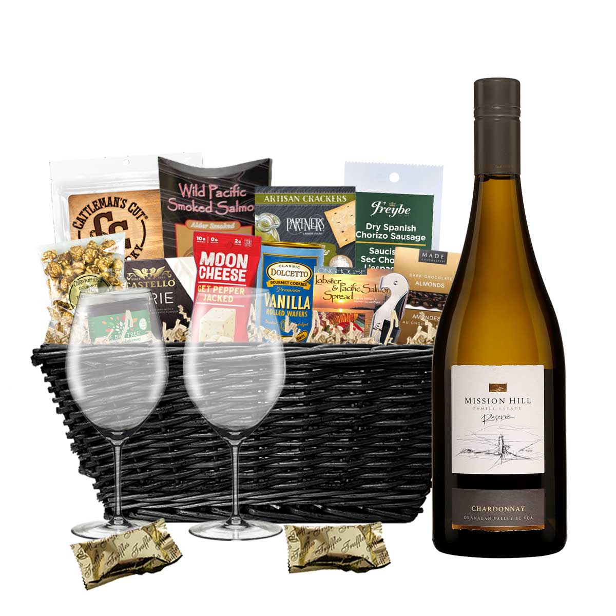 TAG Liquor Stores BC - Mission Hill Reserve Chardonnay 750ml Gift Basket