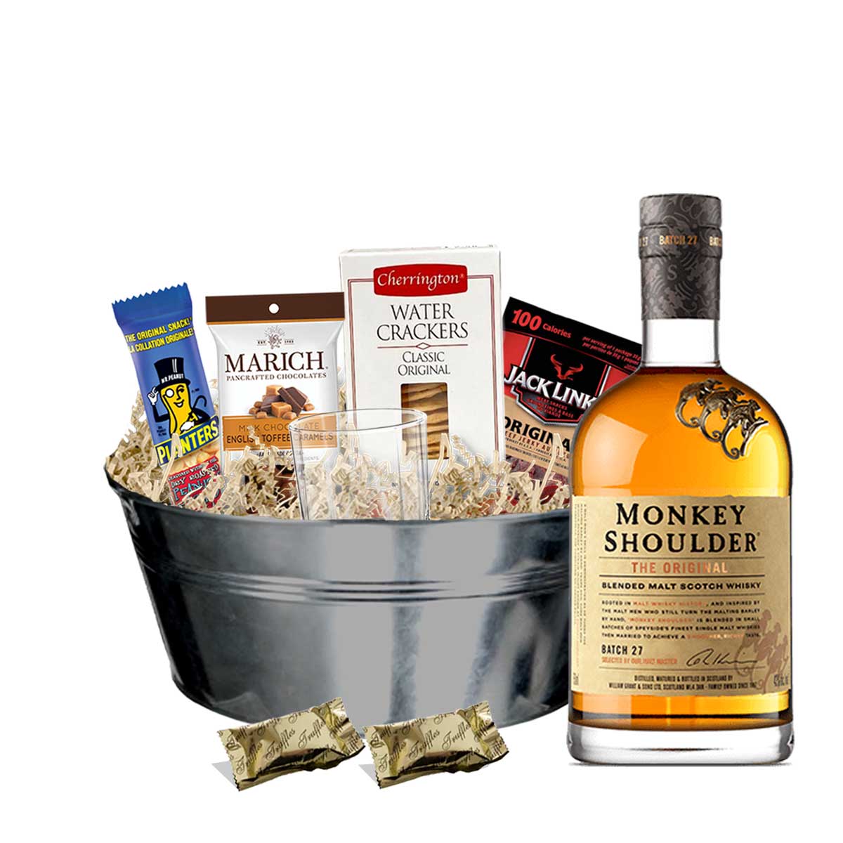 TAG Liquor Stores BC - Monkey Shoulder Blended Malt Scotch Whisky 750ml Gift Basket