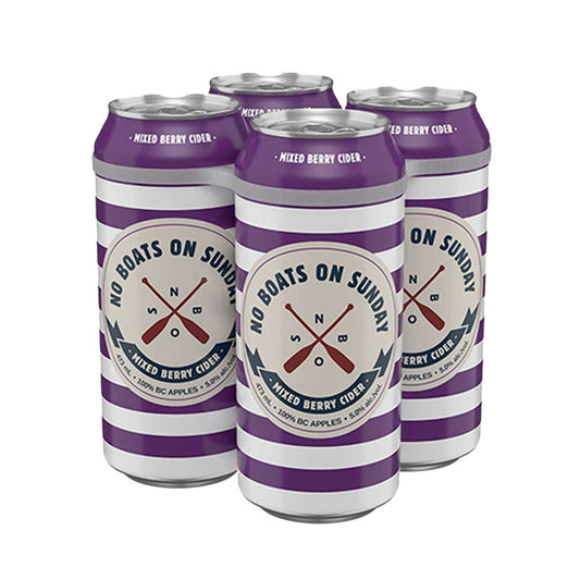 TAG Liquor Stores Delivery - No Boats On Sunday Mixed Berry Cider 4 Pack Tall Cans