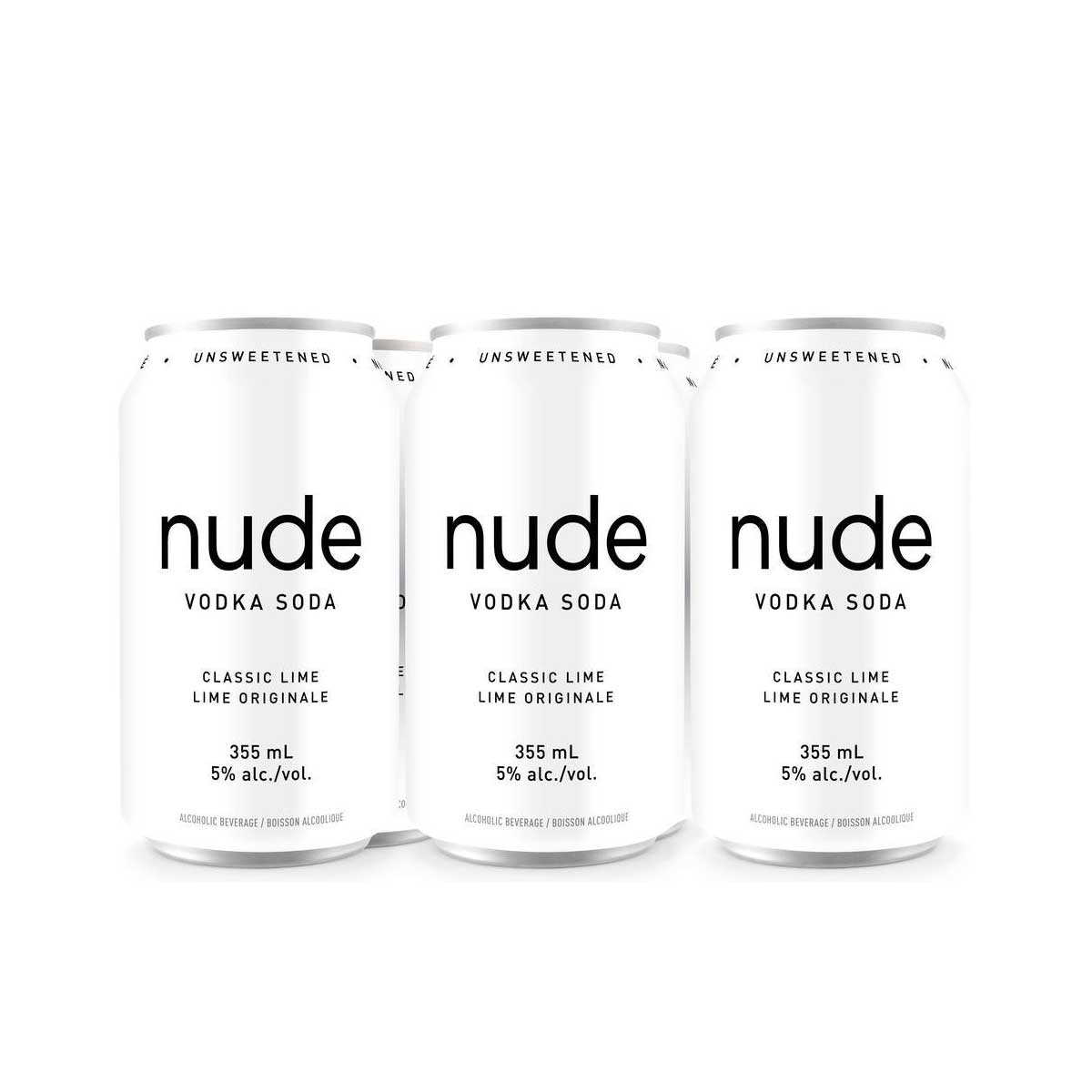 TAG Liquor Stores Delivery - Nude Vodka Soda Classic Lime 6 Pack Cans