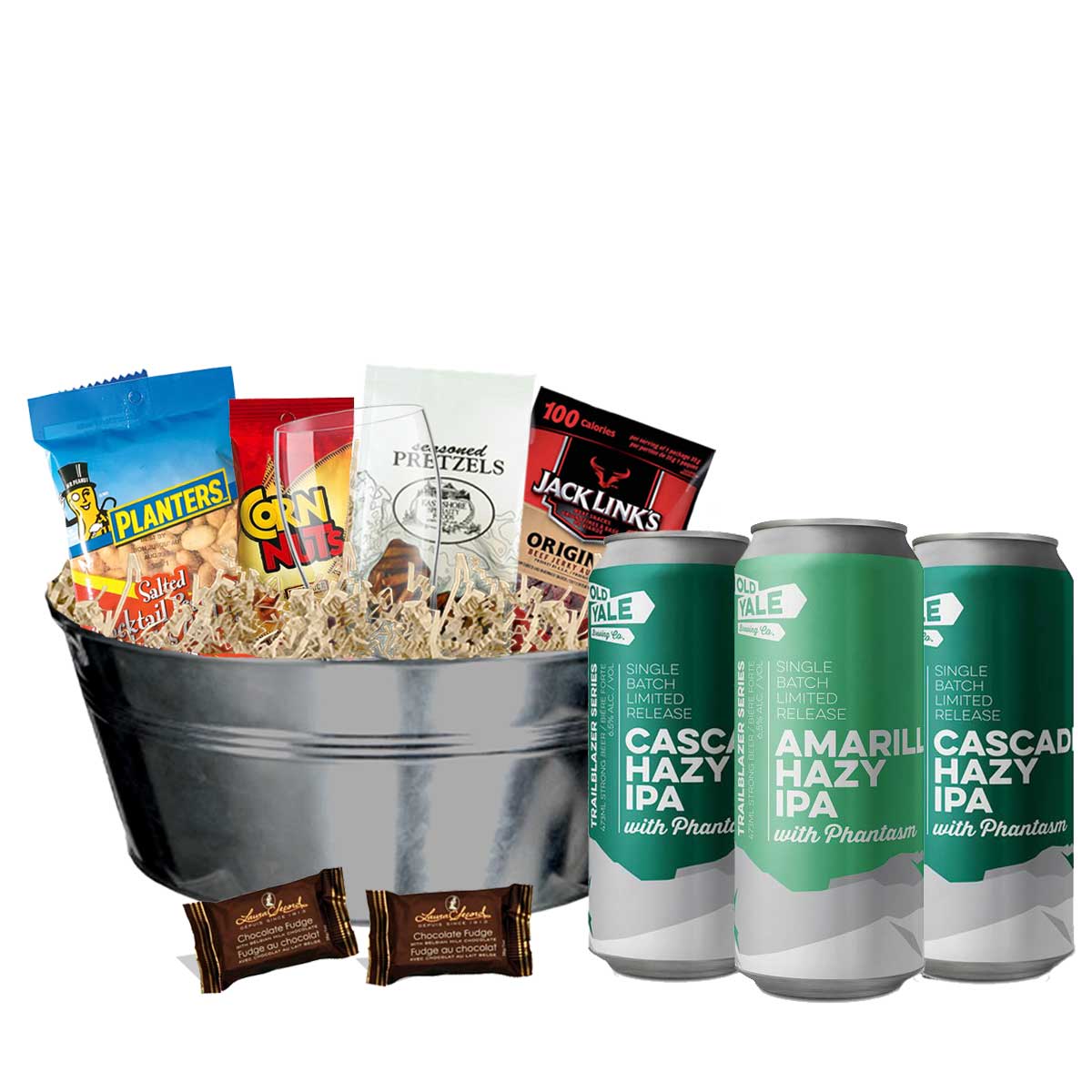 TAG Liquor Stores BC - Old Yale Brewing Hazy IPA Mixer Gift Basket 4 x Cans