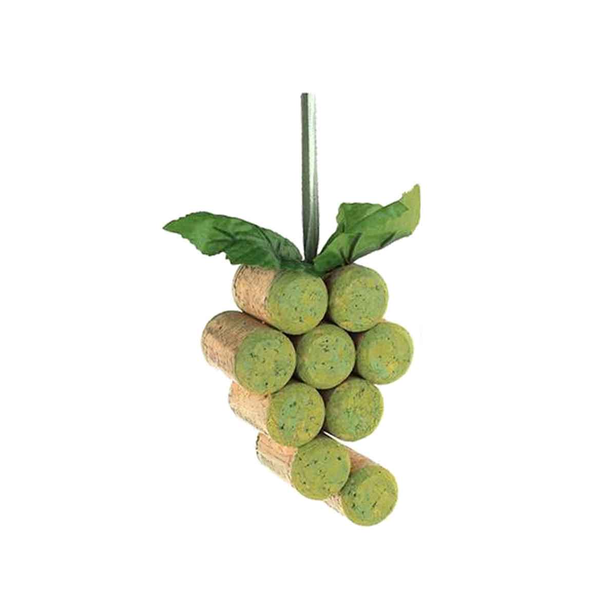 TAG Liquor Stores BC-WOODEN CORK GRAPES ORNAMENT (GREEN OR RED)