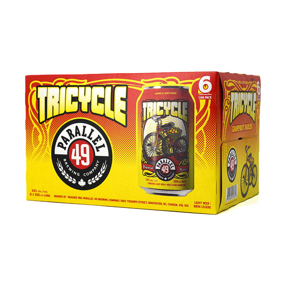 TAG Liquor Stores Delivery - Parallel 49 Brewing Company Tricycle Grapefruit Radler 6 Pack Cans