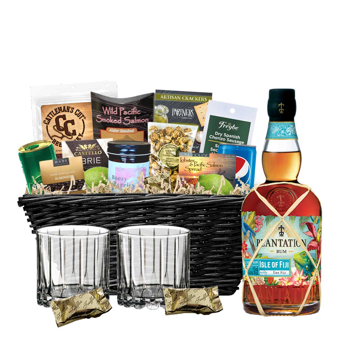 TAG Liquor Stores BC - Plantation Isle of Fiji Rum 750ml Gift Basket