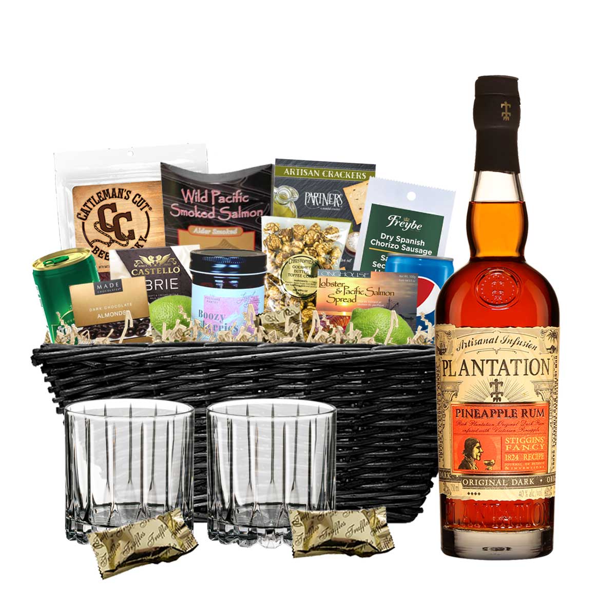 TAG Liquor Stores BC - Plantation Pineapple Rum 750ml Gift Basket
