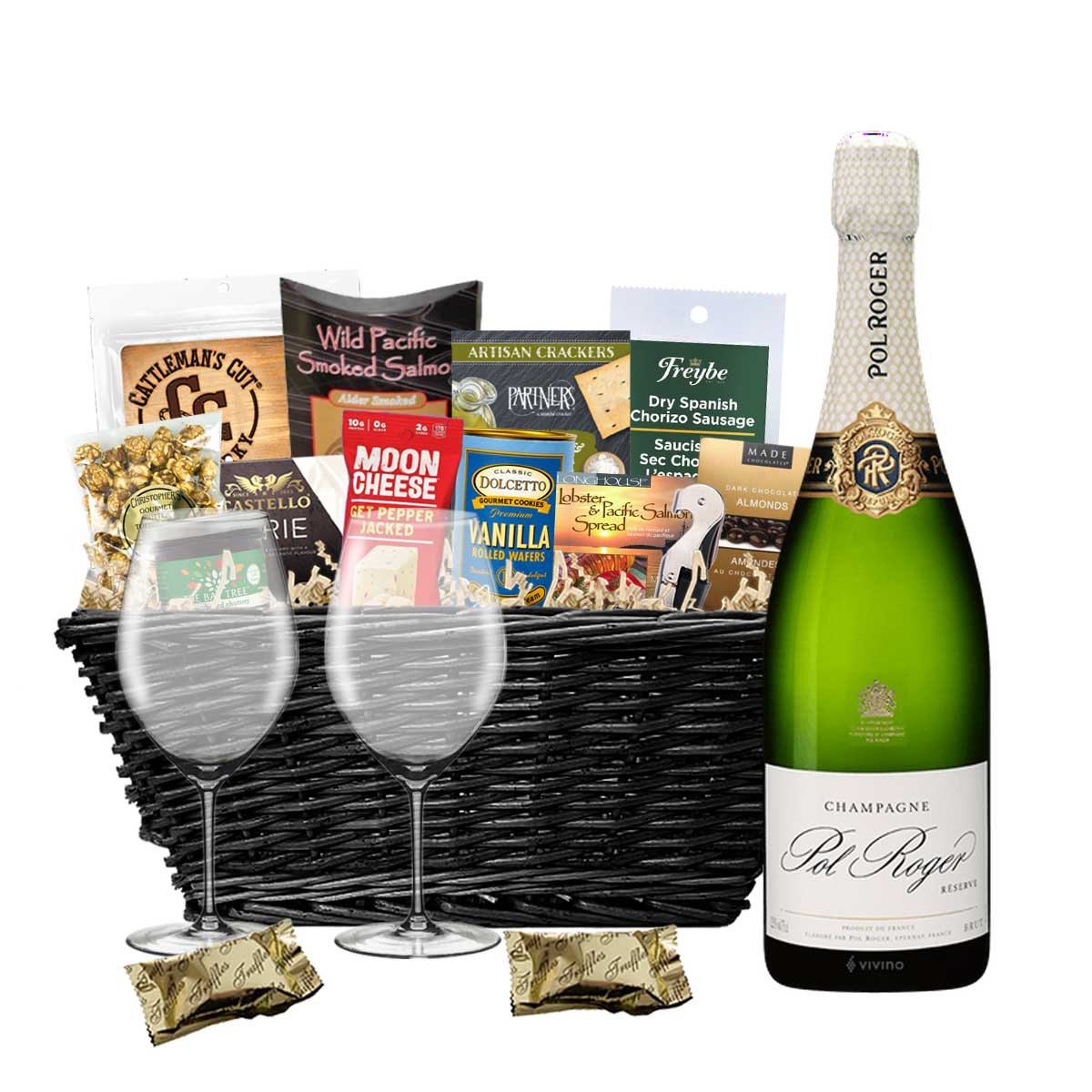 TAG Liquor Stores BC - Pol Roger Reserve Brut Champagne 750ml Gift Basket