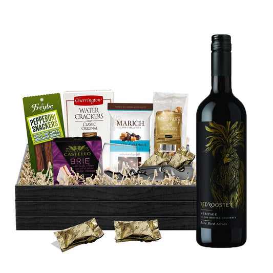 TAG Liquor Stores BC - Red Rooster Winery Meritage 750ml Gift Basket