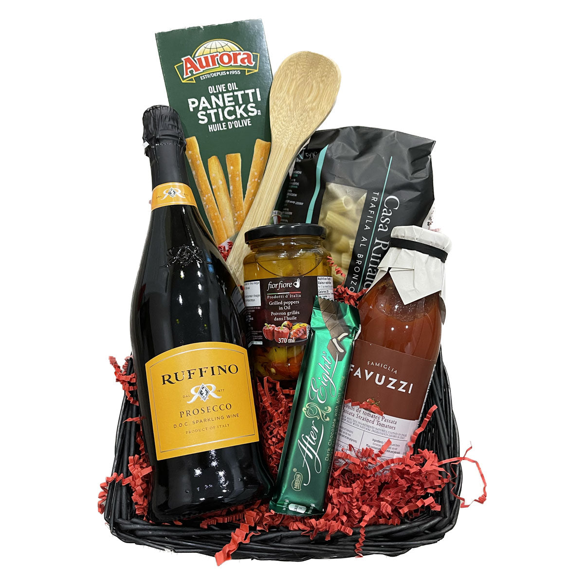 TAG Liquor Stores BC - Pasta Night Gift Basket (Ruffino Prosecco 750ml)