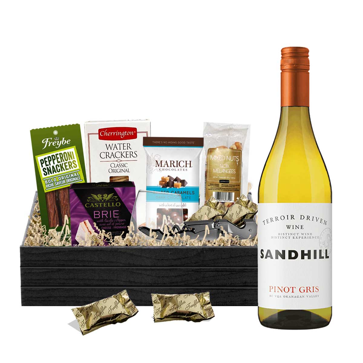 TAG Liquor Stores BC - Sand hill Pinot Gris 750ml Gift Basket