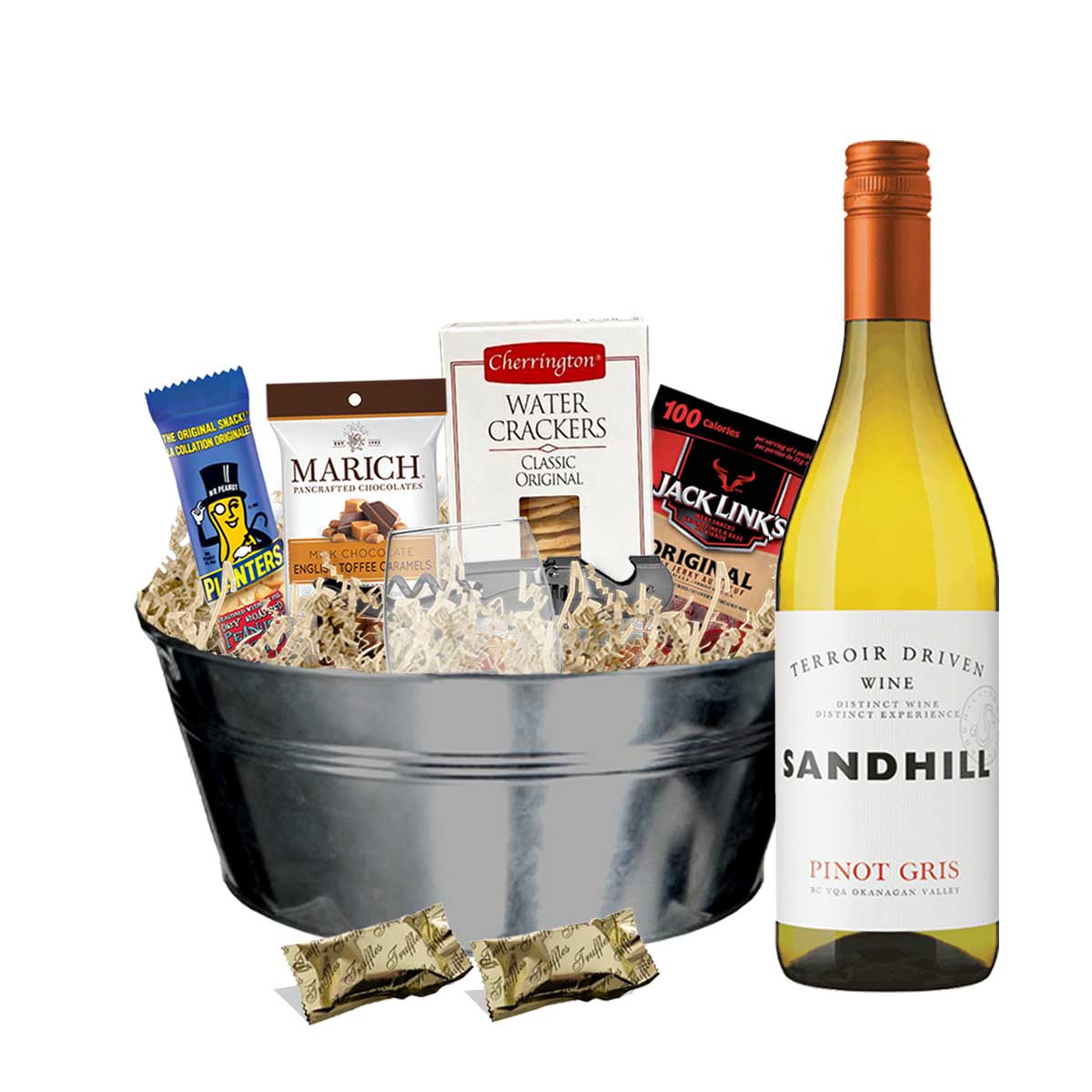 TAG Liquor Stores BC - Sand hill Pinot Gris 750ml Gift Basket